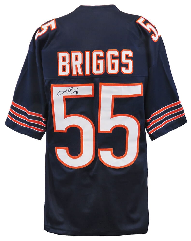 Lance Briggs Signed Chicago Bears Navy Custom Jersey with COA (1 of 3)