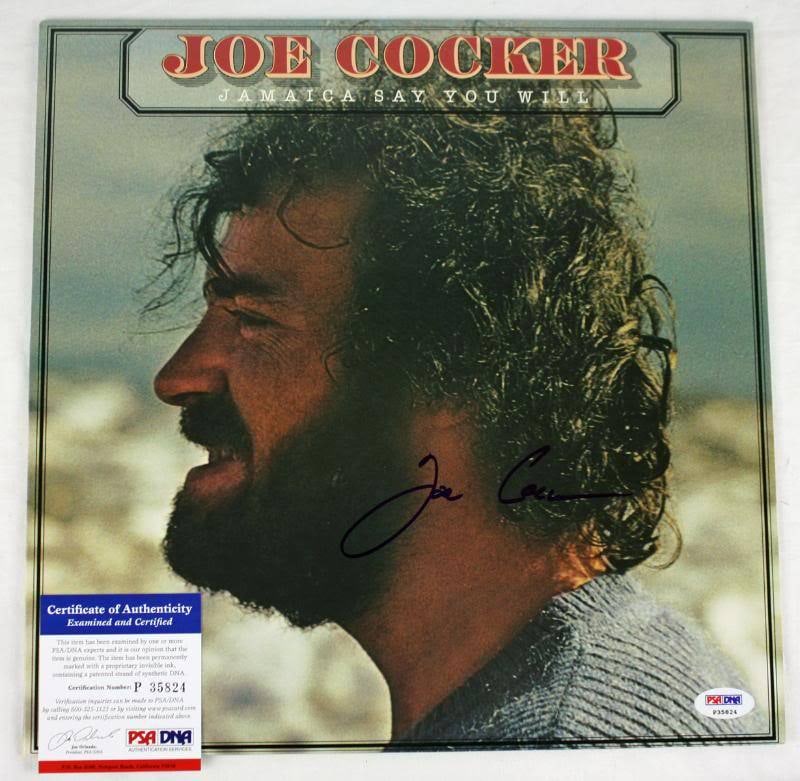 Joe Cocker Signed Jamaica Say You Will Album Cover PSA/DNA Certified (1 of 1)