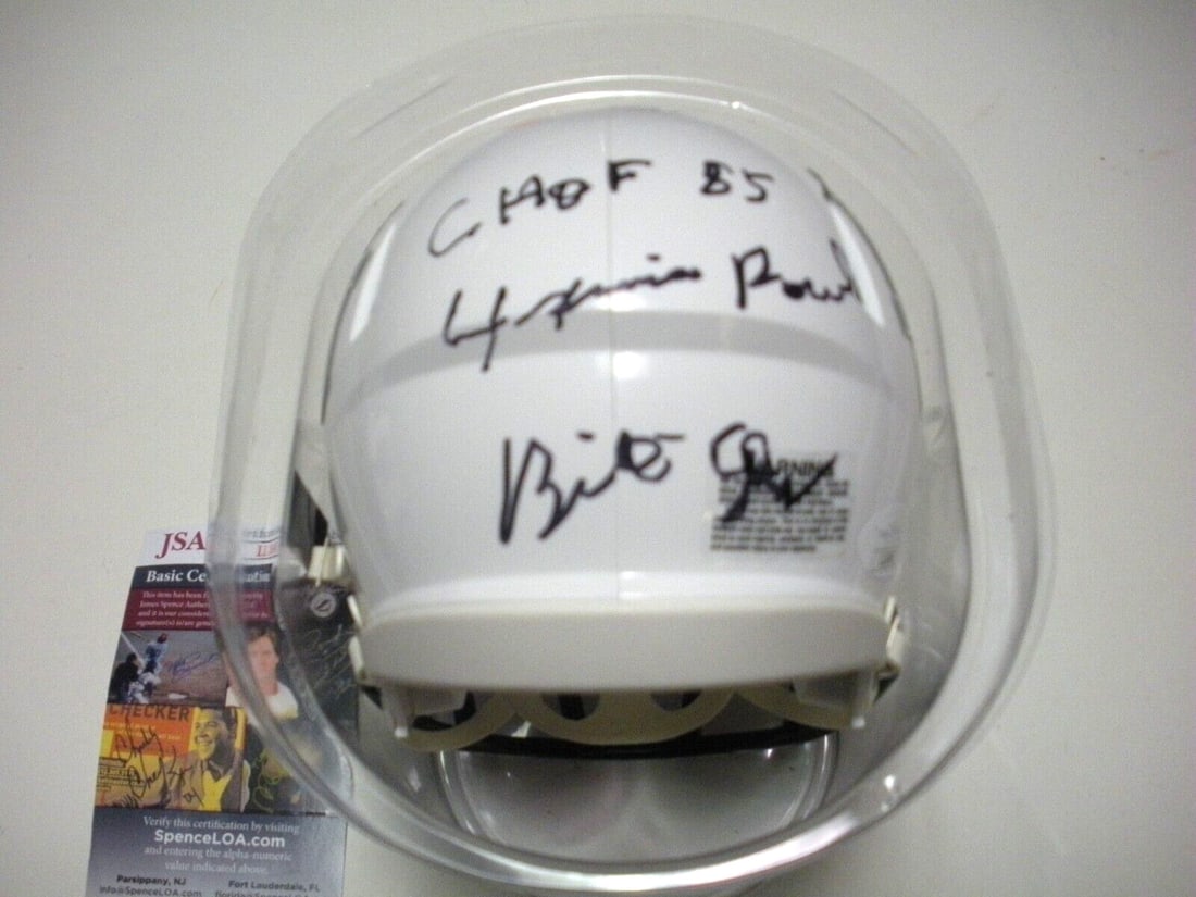 Bill Glass Signed Baylor Bears Mini Helmet JSA COA NFL (1 of 4)