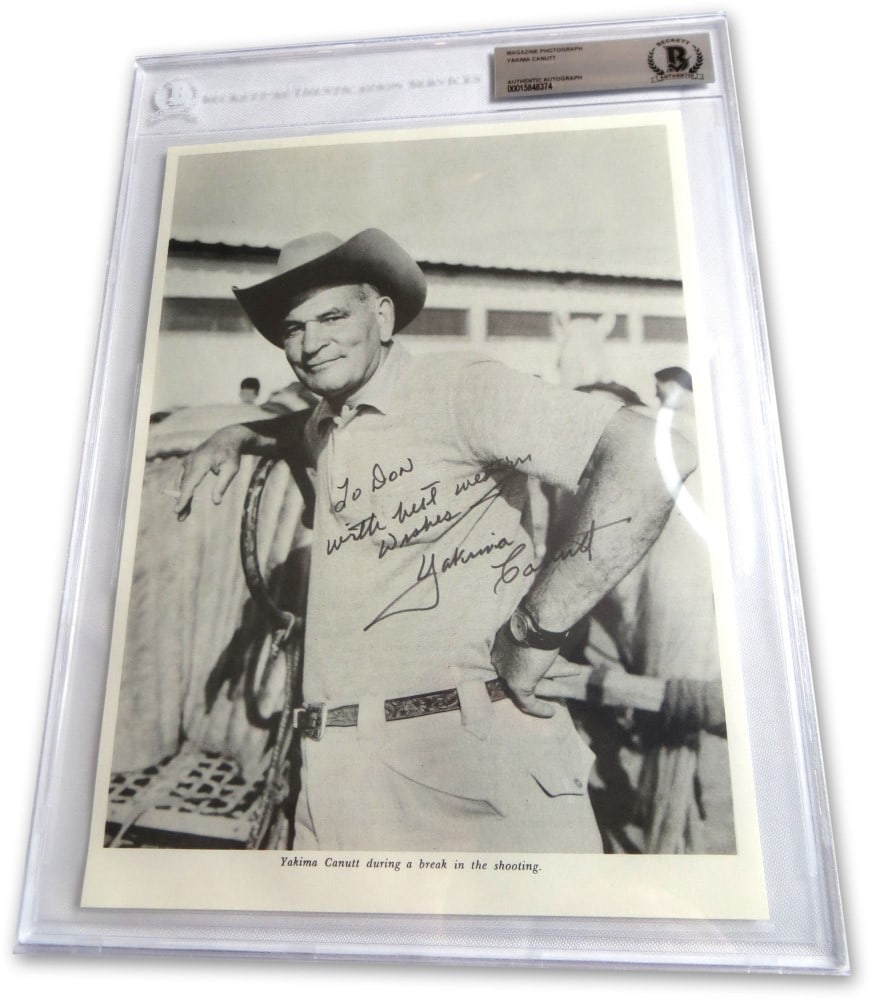 Yakima Canutt Autographed Magazine Photo 8.75 x 12 Beckett Authenticated (1 of 3)