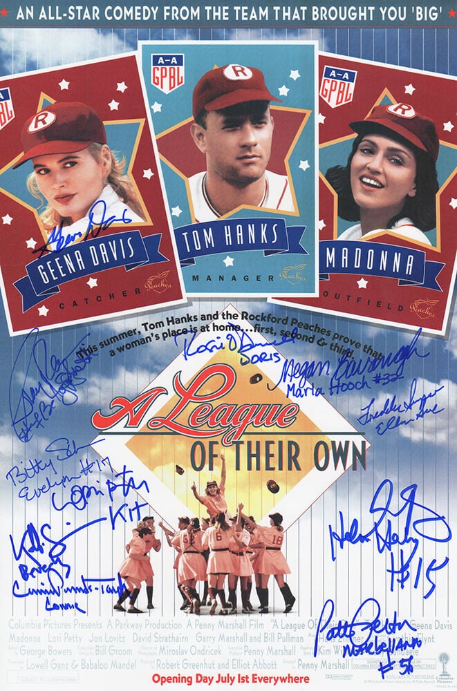 A League Of Their Own Cast Signed 11x17 Movie Poster with 11 Autographs - COA (1 of 1)