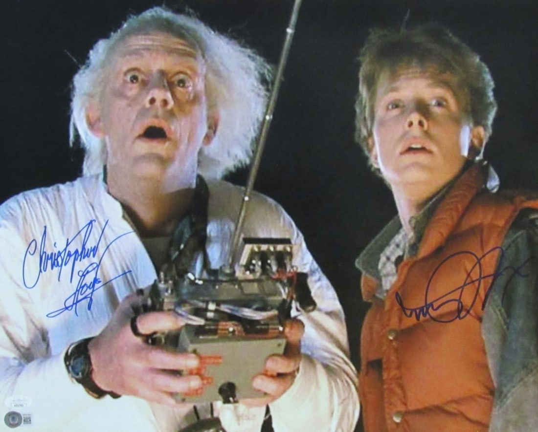 Michael J Fox Christopher Lloyd Signed 16x20 Photo Back to the Future JSA Certified (1 of 3)