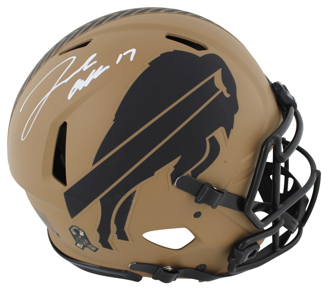 Josh Allen Signed Buffalo Bills Salute To Service II Helmet BAS Authenticated (1 of 3)