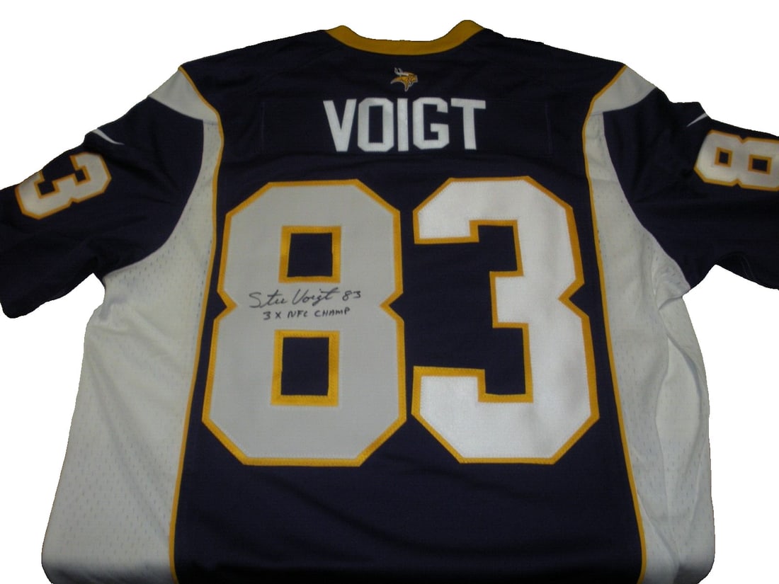 Stu Voigt Signed Minnesota Vikings Nike Jersey with COA (1 of 2)