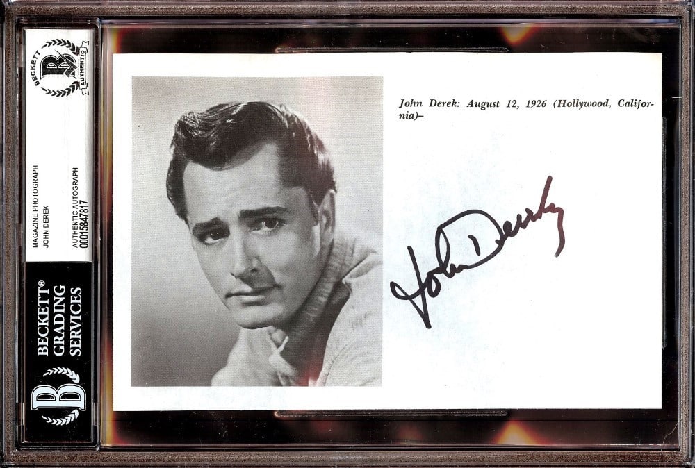 John Derek Autographed Magazine Photo All the King's Men Beckett Authenticated 6 x 9 (1 of 1)