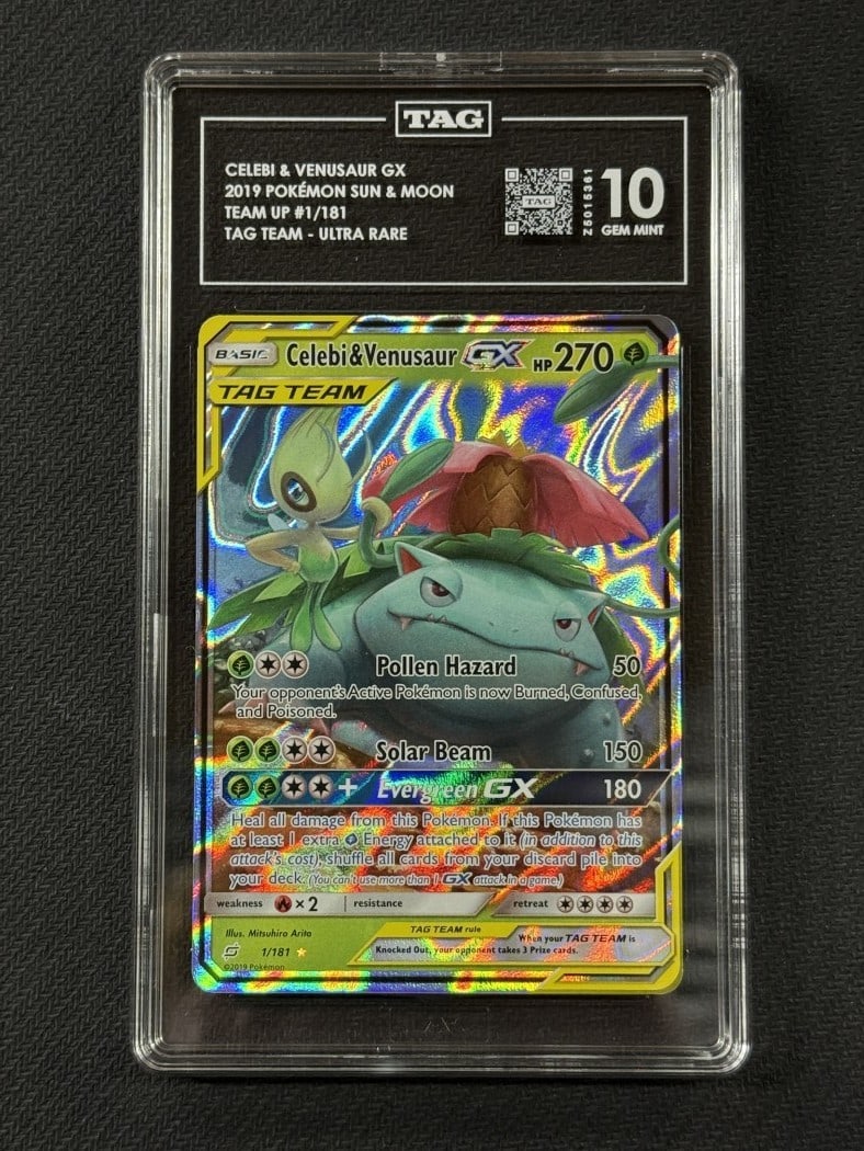Celebi Venusar GX Ultra Rare Pokemon Team UP TAG 10 (1 of 2)