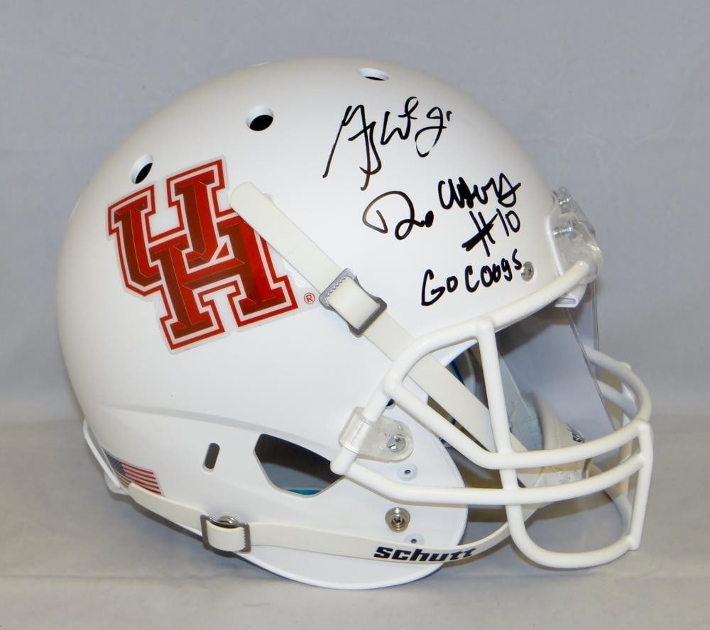 Greg Ward Demarcus Ayers Autographed Full Size Helmet Go Coogs JSA Authenticated (1 of 6)