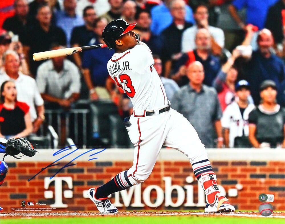 Ronald Acuna Signed Atlanta Braves Batting 16x20 Photo Beckett Authenticated (1 of 6)