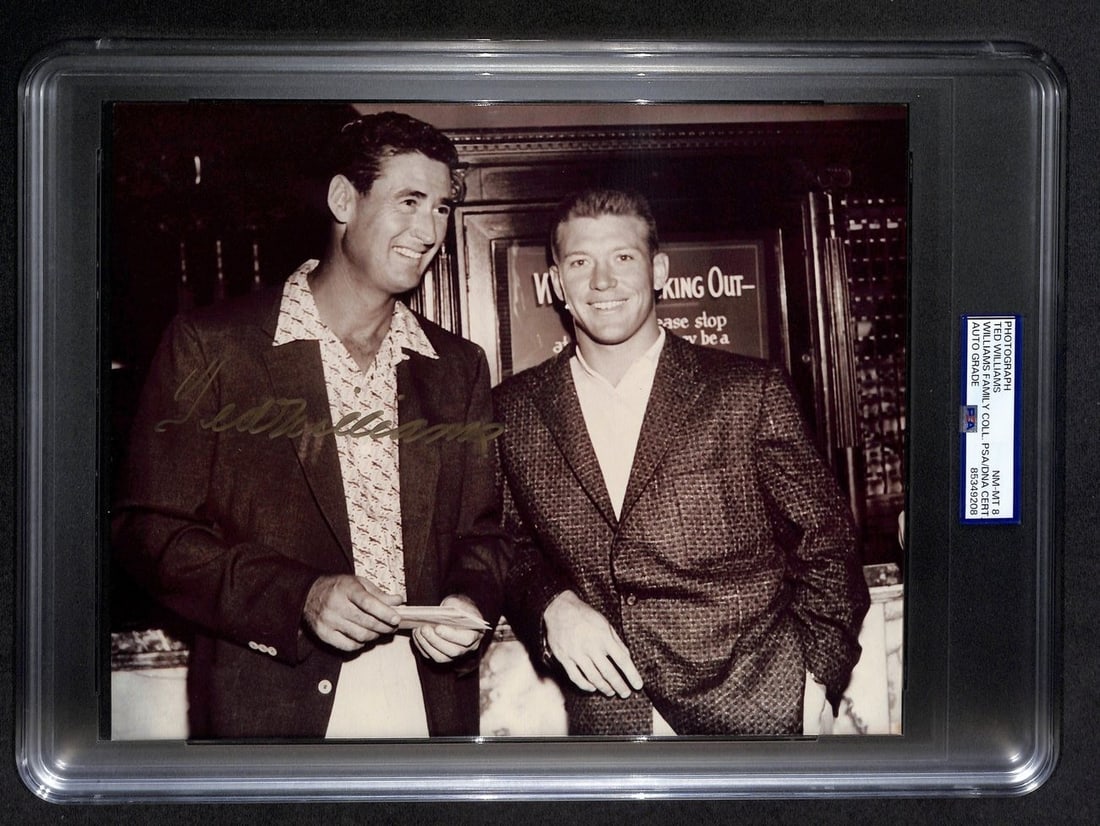 Ted Williams Mickey Mantle Signed 8x10 Photo PSA/DNA Authentic (1 of 2)
