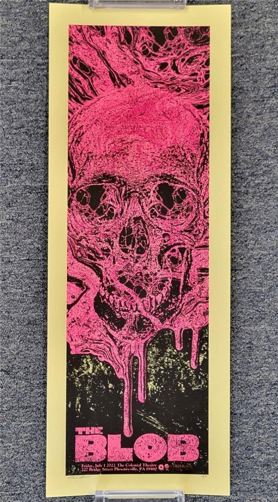 The Blob Limited Edition Lithograph Print Signed Chris Garofalo 9x24: The Blob Limited Edition Lithograph Print Signed Chris Garofalo 9x24 This stunning lithograph art print features the iconic imagery from the classic film 'The Blob.' Measuring 9 inches in height and 2