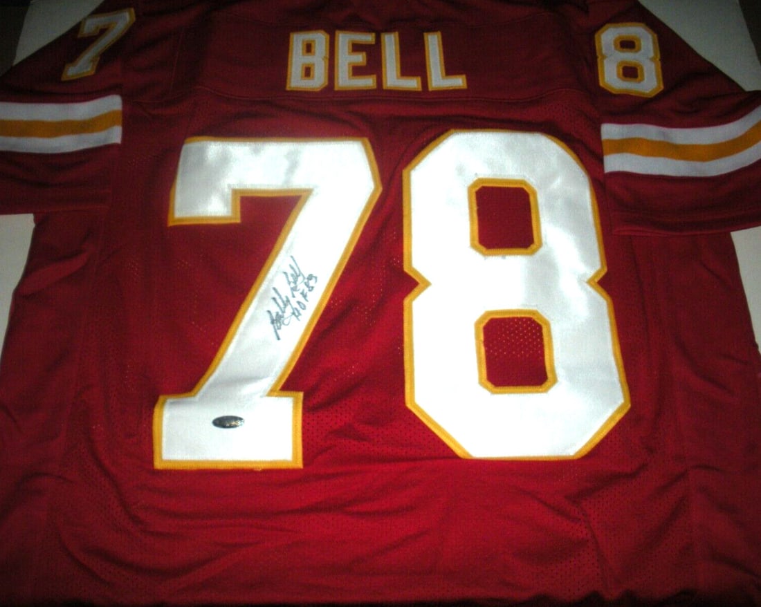 Bobby Bell Signed Kansas City Chiefs Jersey HOF 1983 with COA (1 of 2)