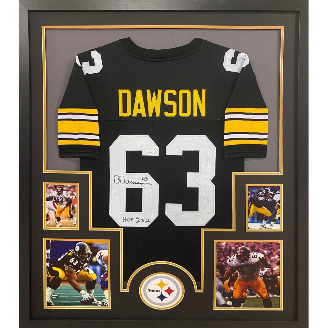 Dermontti Dawson Autographed Framed Jersey JSA Certified Pittsburgh Steelers (1 of 3)