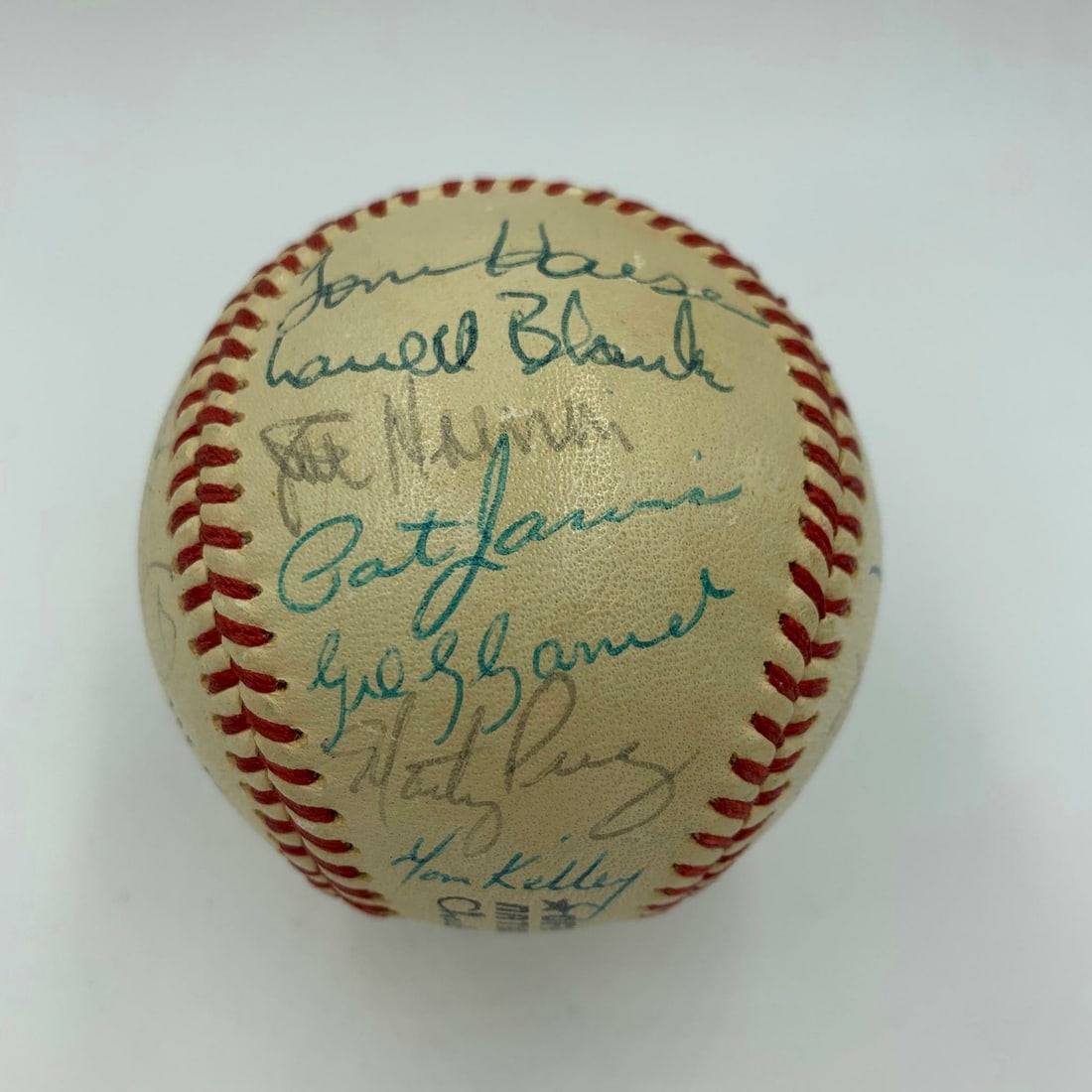 1972 Atlanta Braves Team Signed Baseball 27 Sigs Eddie Mathews JSA COA (1 of 9)