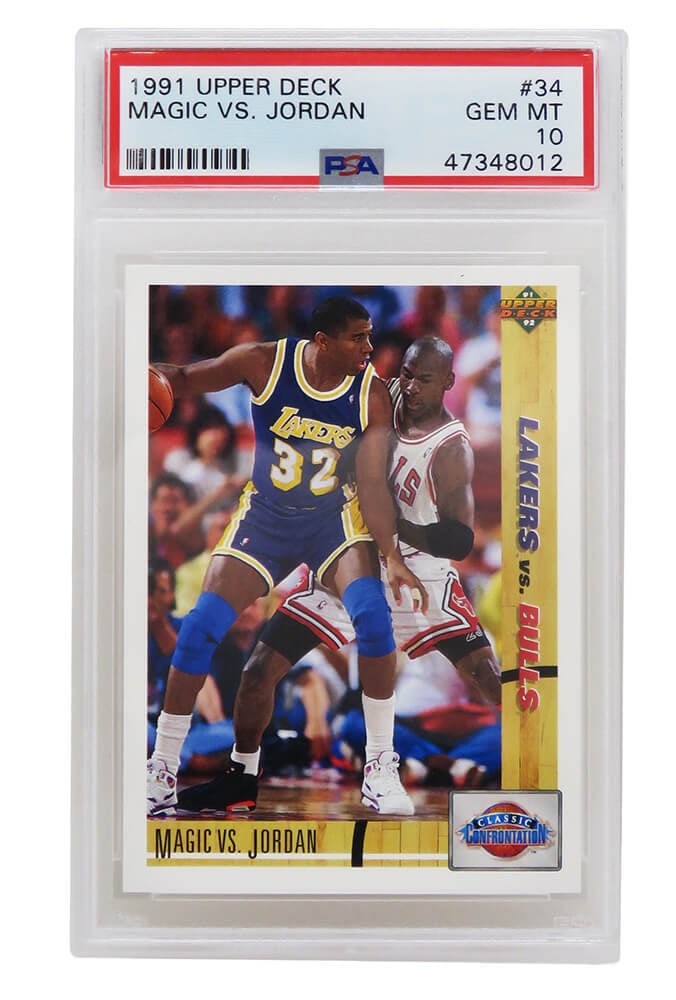 Michael Jordan Magic Johnson 1991-92 Upper Deck #34 PSA 10 Basketball Card (1 of 1)