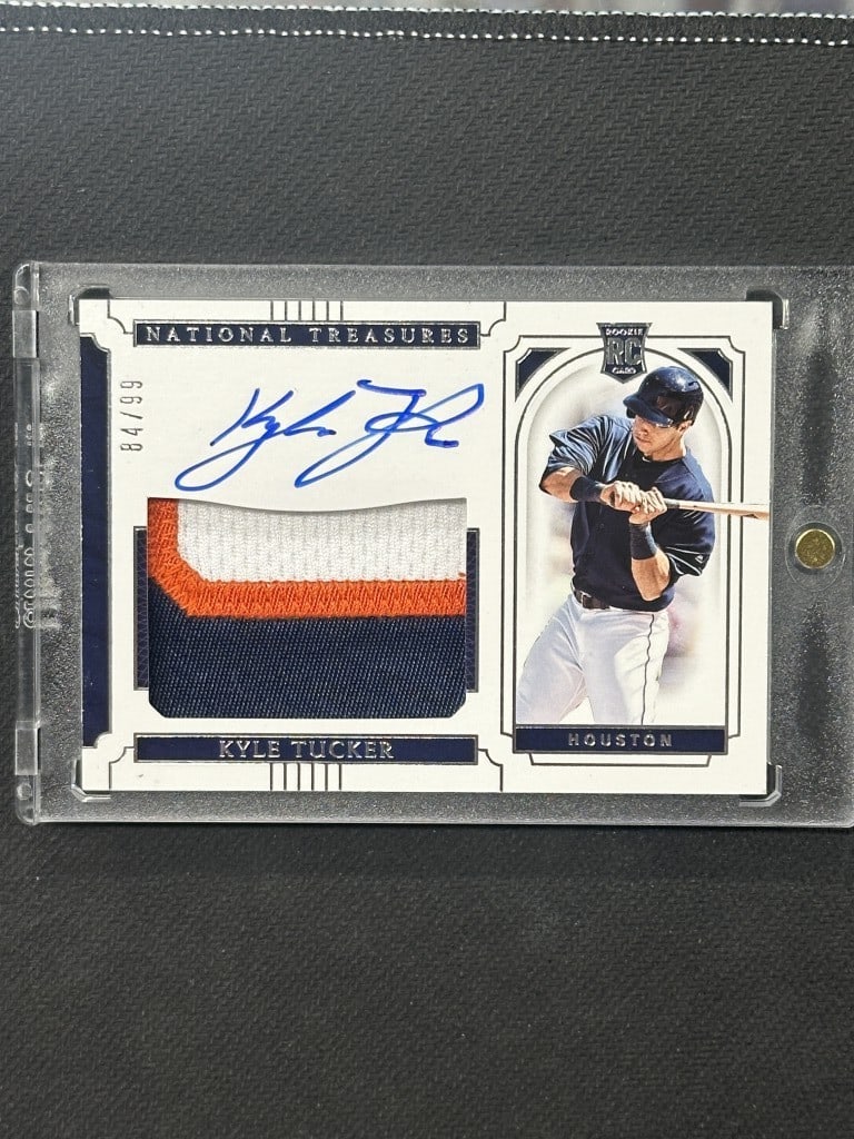 Kyle Tucker 2019 National Treasures Rookie Jumbo Patch Auto 84/99 Astros RC #26 (1 of 2)
