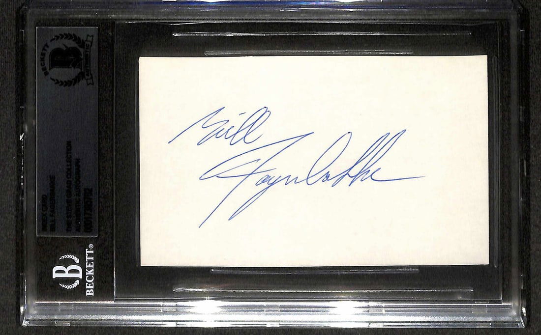Bill Fagerbakke Signed 3x5 Index Card Beckett Authenticated (1 of 1)