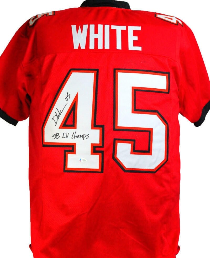 Devin White Signed Red Pro Style Jersey Beckett Authenticated (1 of 3)