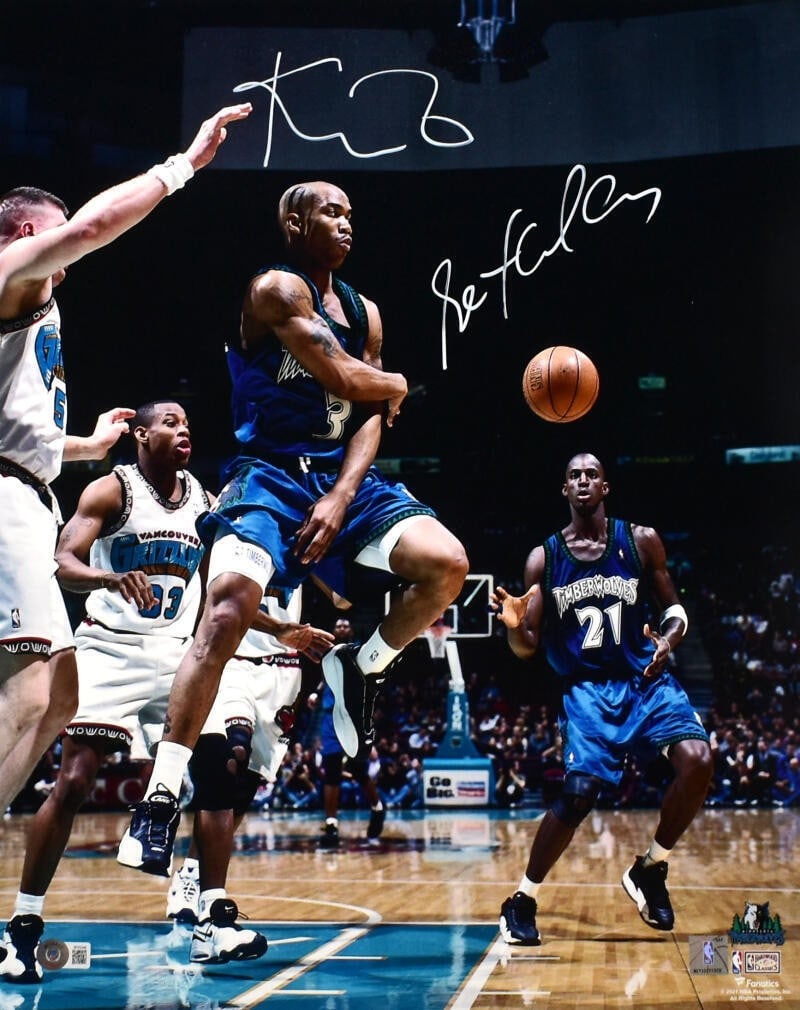 Kevin Garnett Stephon Marbury Signed Timberwolves 16x20 Photo Beckett Authenticated (1 of 2)