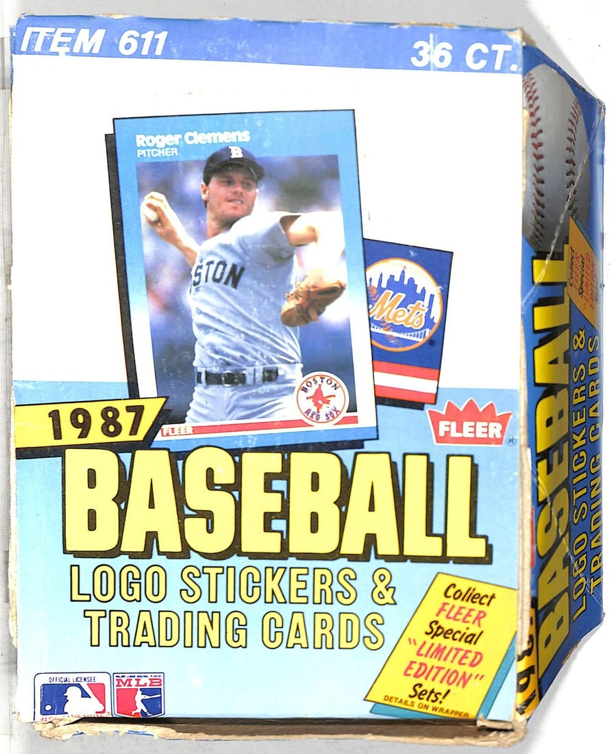 1987 Fleer Baseball Wax Box with 36 Packs MLB Cards (1 of 3)