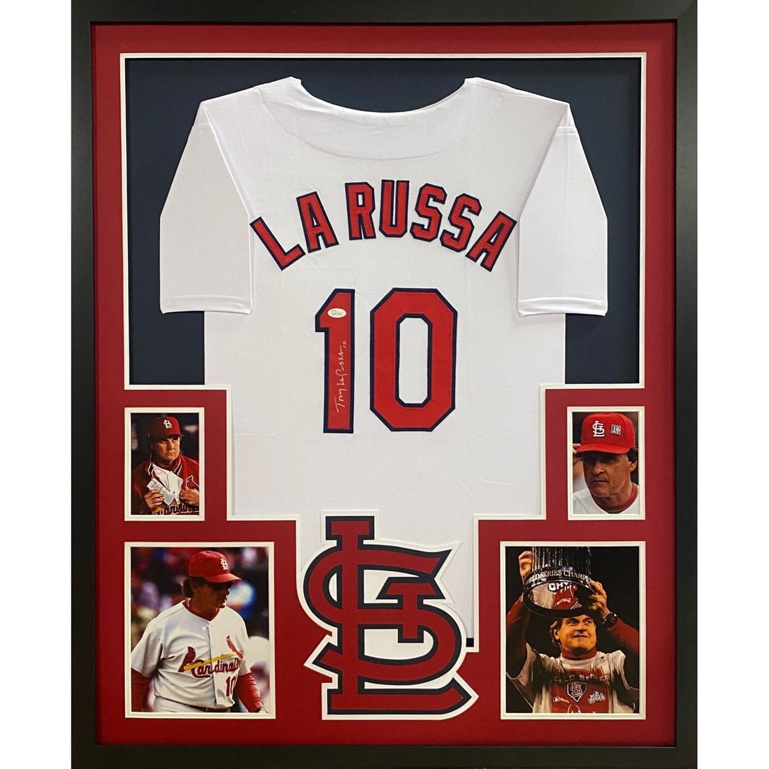 Tony LaRussa Autographed Framed Jersey JSA Certified St. Louis Cardinals (1 of 3)