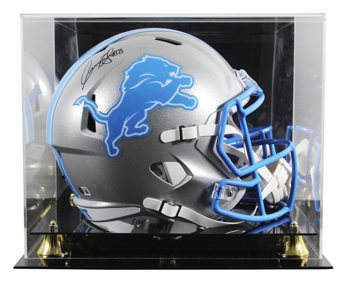 Detroit Lions Isaac TeSlaa Signed Full Size Speed Helmet with Beckett Authentication (1 of 4)