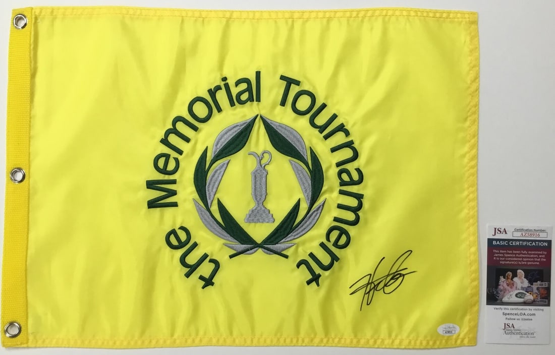 Hideki Matsuyama Signed Memorial Tournament Pin Flag JSA Authenticated (1 of 4)