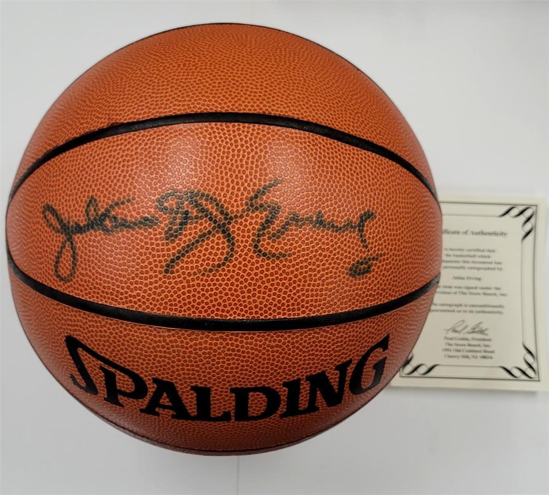 Julius Erving Signed NBA Spalding Basketball with Beckett Authentication (1 of 6)