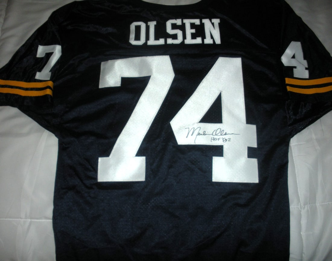 Merlin Olsen Signed Los Angeles Rams Jersey with COA (1 of 2)
