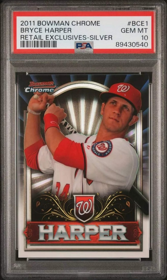 2011 BWM Chrome Bryce Harper #BCE1 PSA 10 Graded Baseball Card (1 of 2)