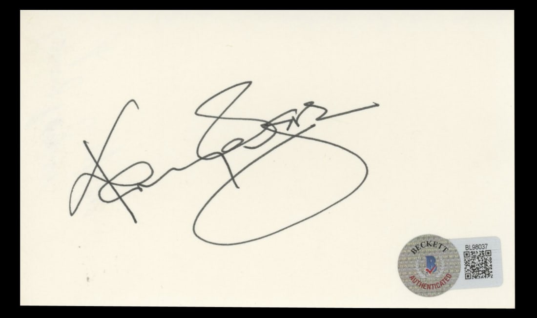 Kenny Rogers Signed 3x5 Index Card Beckett Authenticated (1 of 1)