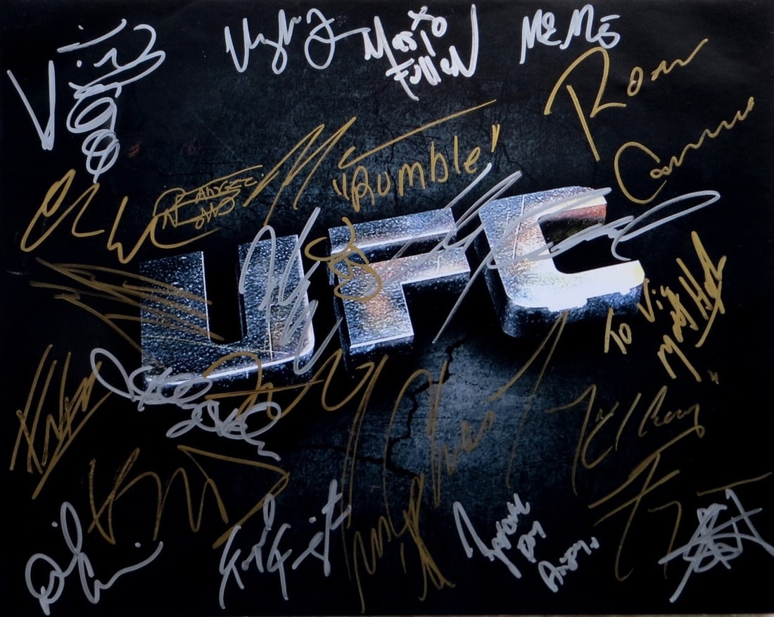 UFC Multi Signed 11x14 Photo with 23 Autographs Cormier Barao Holm (1 of 3)