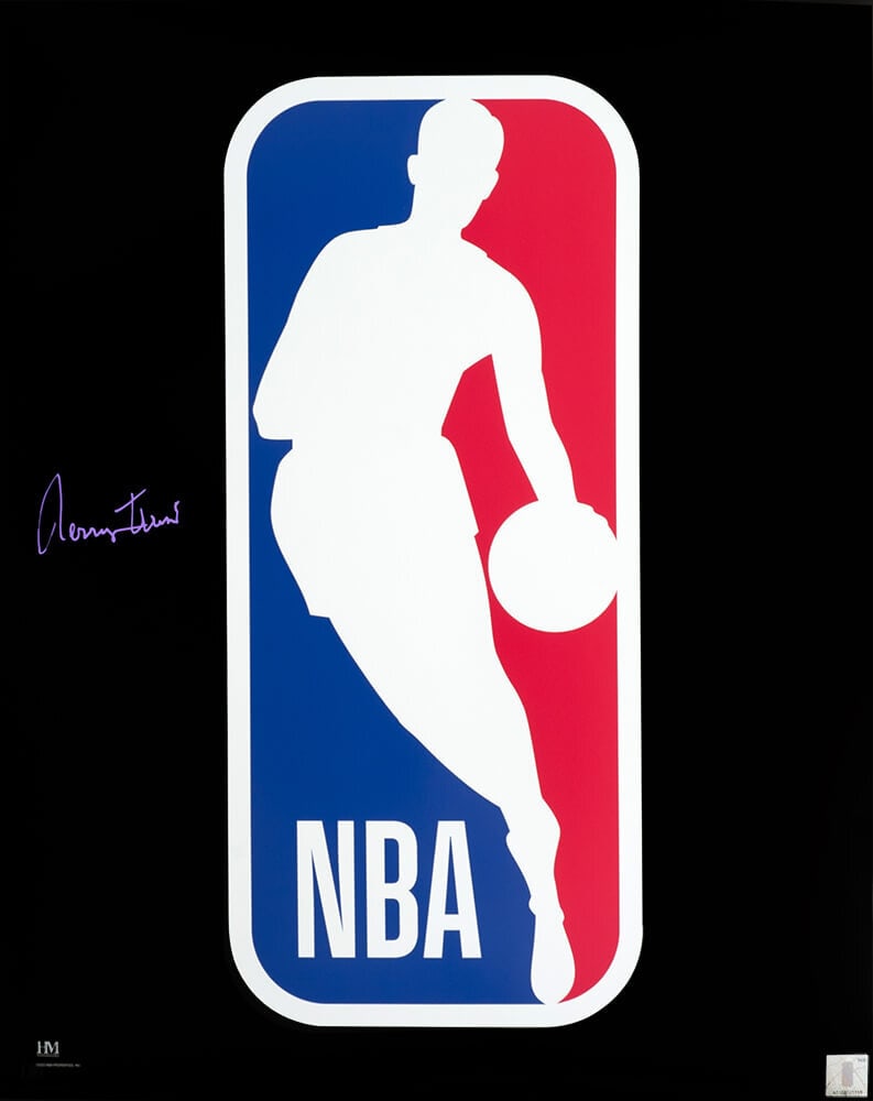 Jerry West Signed 16x20 NBA Logo Photo Los Angeles Lakers Sports COA (1 of 1)
