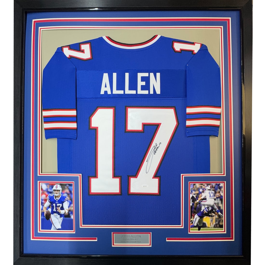 Framed Josh Allen Autographed Buffalo Bills Jersey with JSA COA (1 of 1)