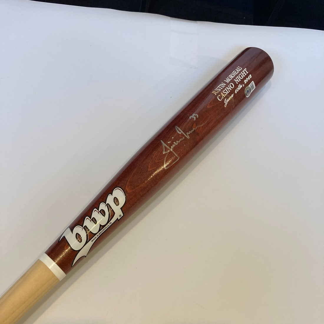 Justin Morneau Signed Game Model Bat with Beckett Authentication (1 of 5)