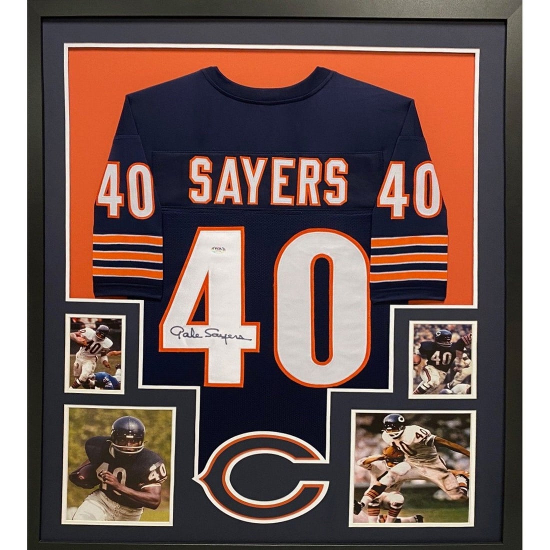 Gale Sayers Framed Autographed Jersey PSA/DNA Chicago Bears (1 of 3)