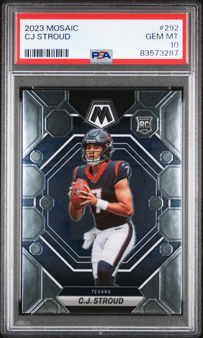 2023 Panini Mosaic C.J. Stroud Rookie Card PSA 10 Graded NFL (1 of 2)