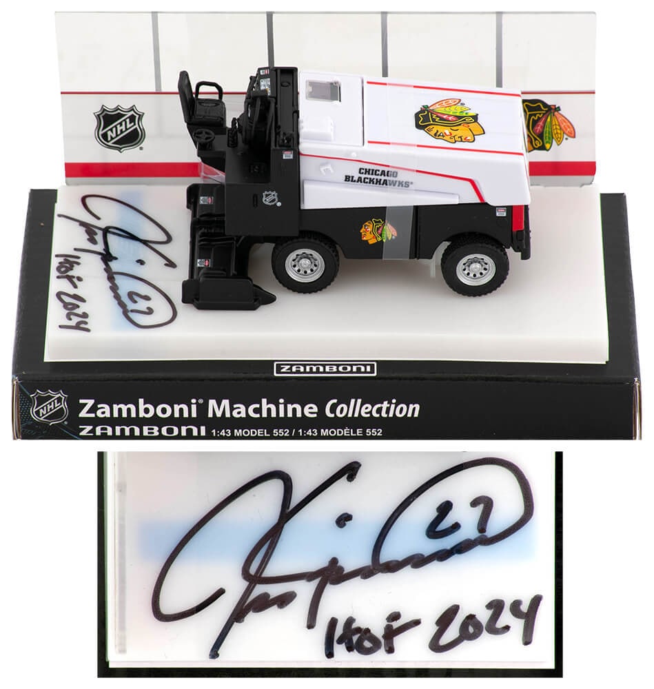 Jeremy Roenick Signed Chicago Blackhawks Mini Zamboni HOF 2024 COA (1 of 1)