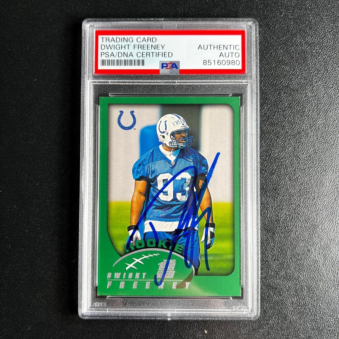 2002 Topps #316 Dwight Freeney Autographed PSA Slabbed Colts Card (1 of 2)