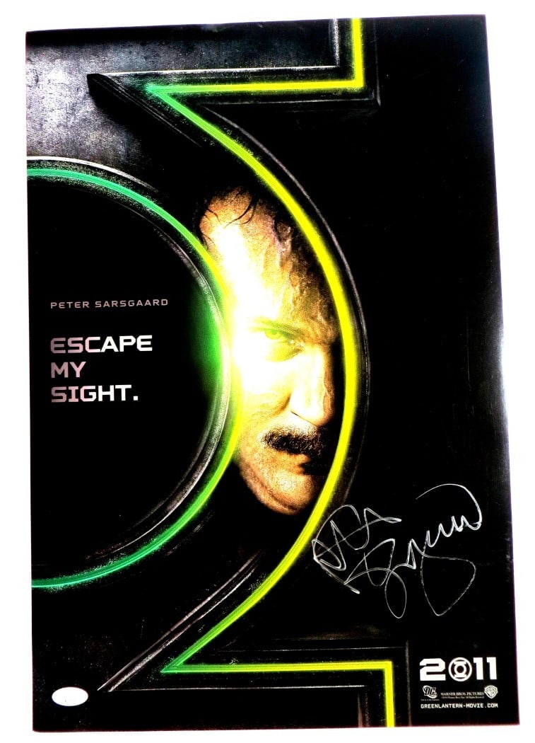 Peter Sarsgaard Signed Green Lantern Poster 13X20 JSA Authenticated (1 of 2)