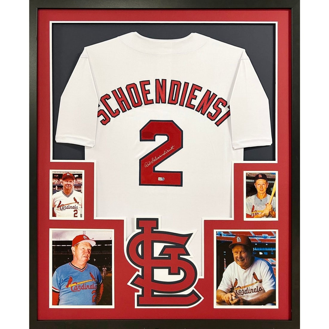Red Schoendienst Signed Framed Jersey MLB Authenticated St. Louis Cardinals (1 of 2)