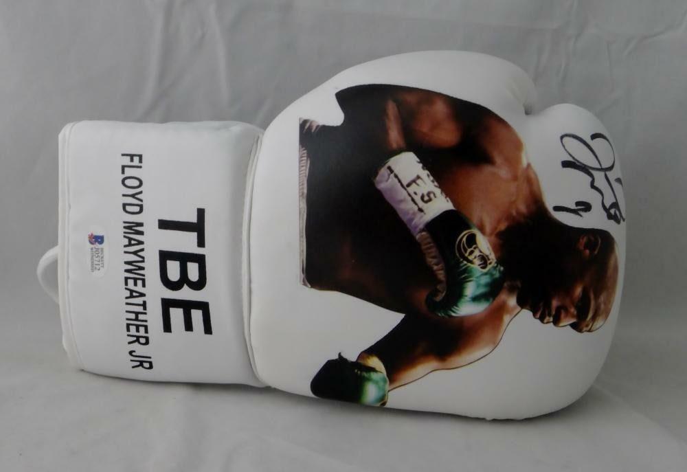 Floyd Mayweather Signed White Boxing Glove TBE Beckett Authenticated (1 of 9)
