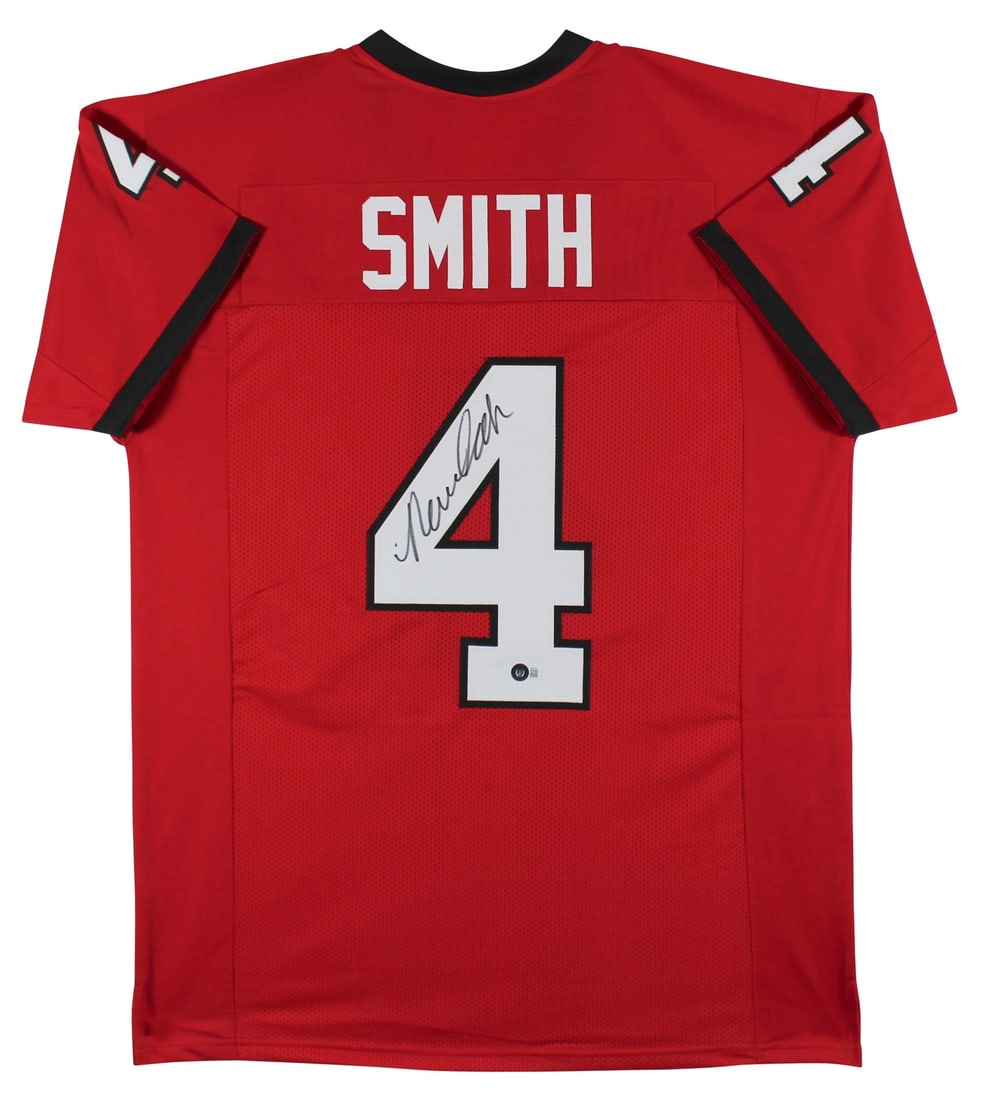 Nolan Smith Signed Georgia Bulldogs Red Pro Style Jersey BAS Witnessed (1 of 3)