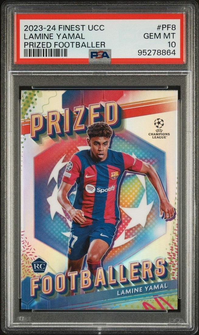 2023 Topps Finest Lamine Yamal PSA 10 Soccer Card FC Barcelona (1 of 2)
