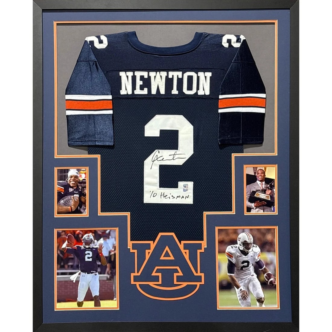 Cam Newton Autographed Framed Jersey GTSM COA Auburn 42x34 (1 of 2)