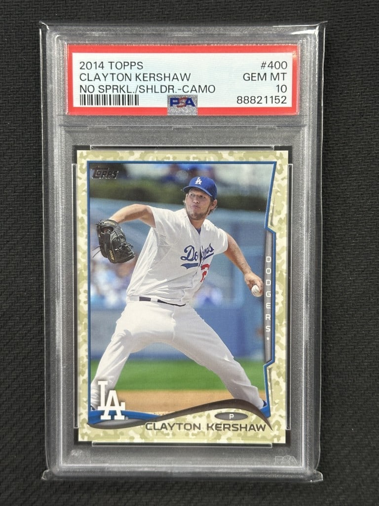 Clayton Kershaw 2014 Topps Camo PSA 10 Dodgers Card #400 25/99 (1 of 2)