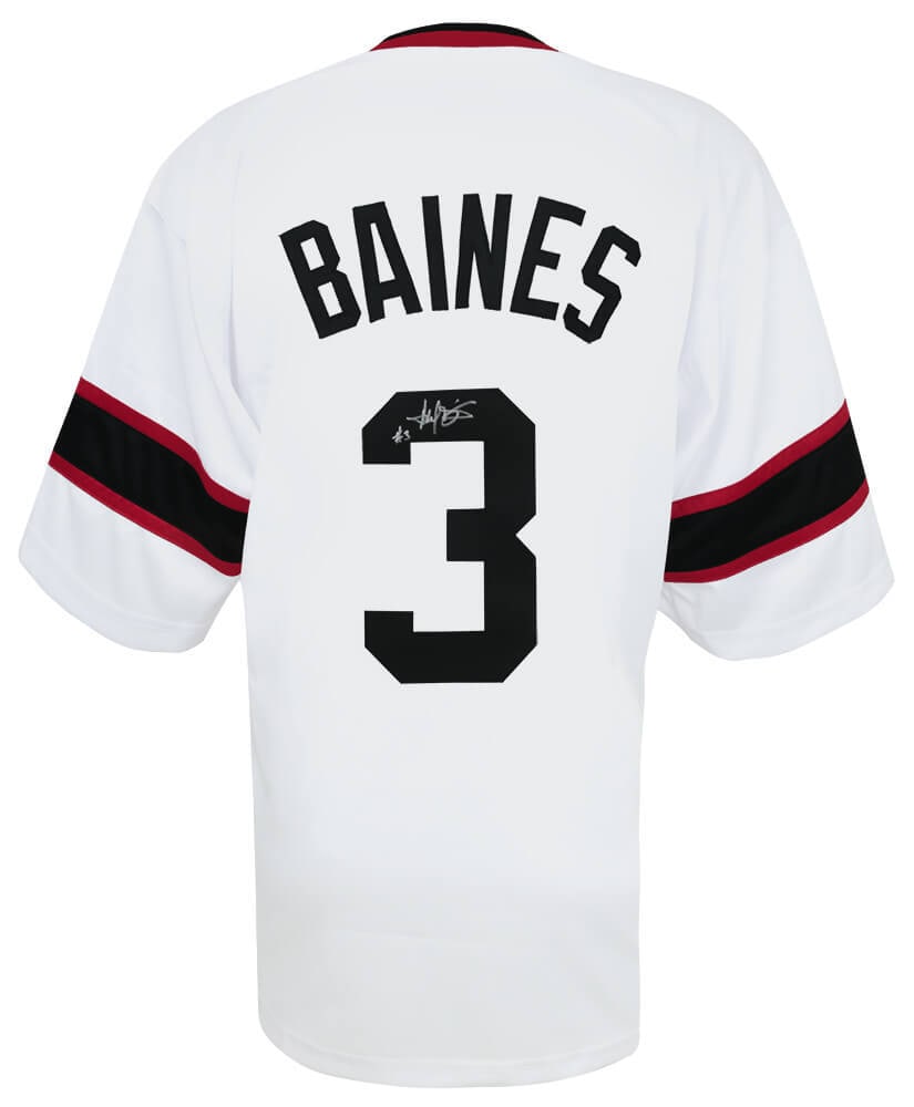 Harold Baines Signed White Throwback Jersey Chicago White Sox COA (1 of 3)