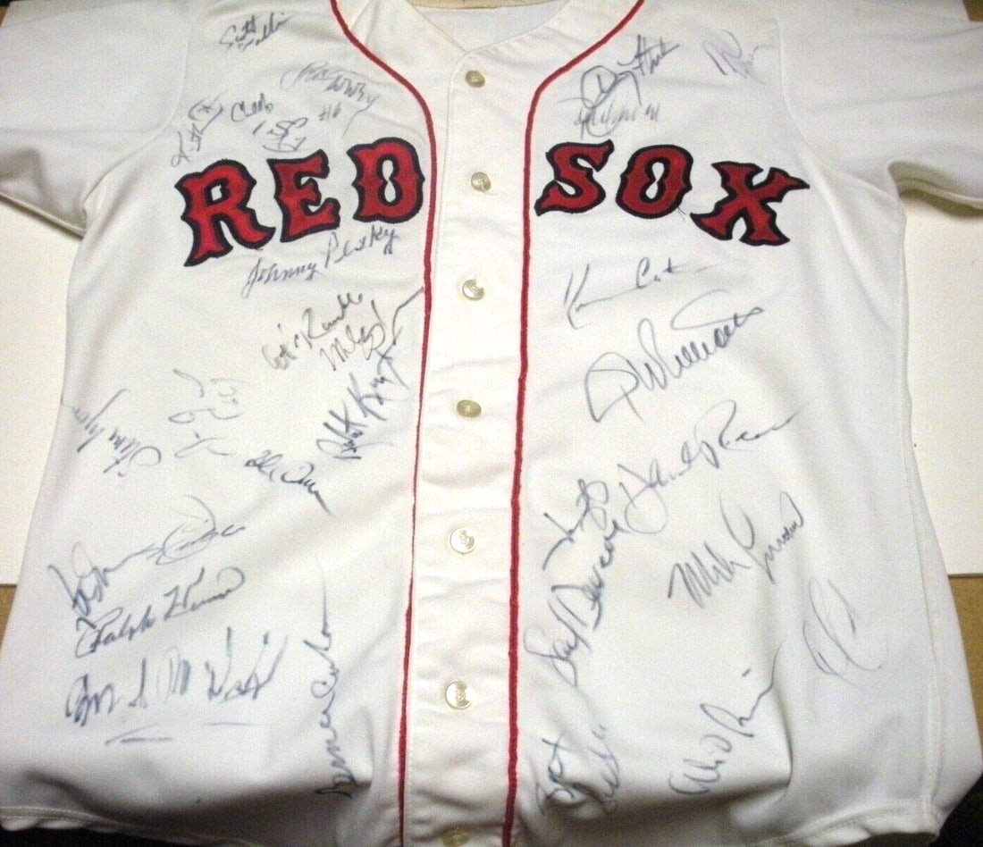 Ralph Kiner Johnny Pesky Robert Kraft Signed Wilson Jersey with COA (1 of 8)
