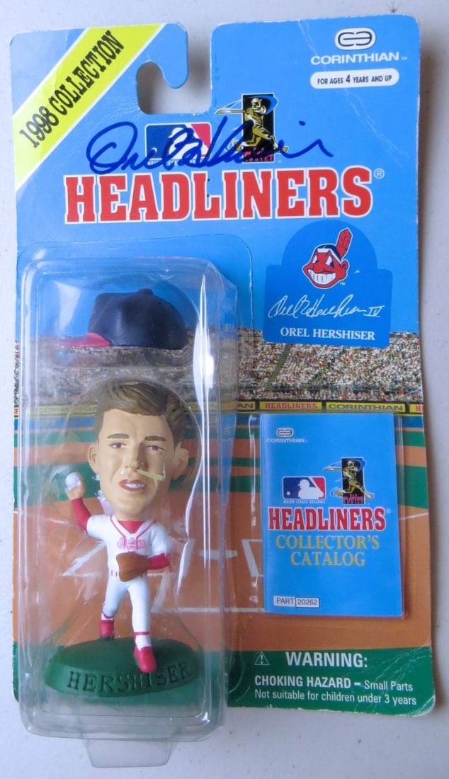 Orel Hershiser 1998 Autographed Headliners Figurine GAI Certified Cleveland Indians (1 of 3)