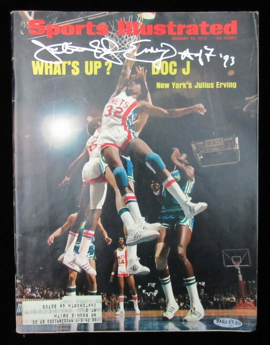 Julius Erving Signed Sports Illustrated Magazine 1/14/74 UDA Authenticated (1 of 4)