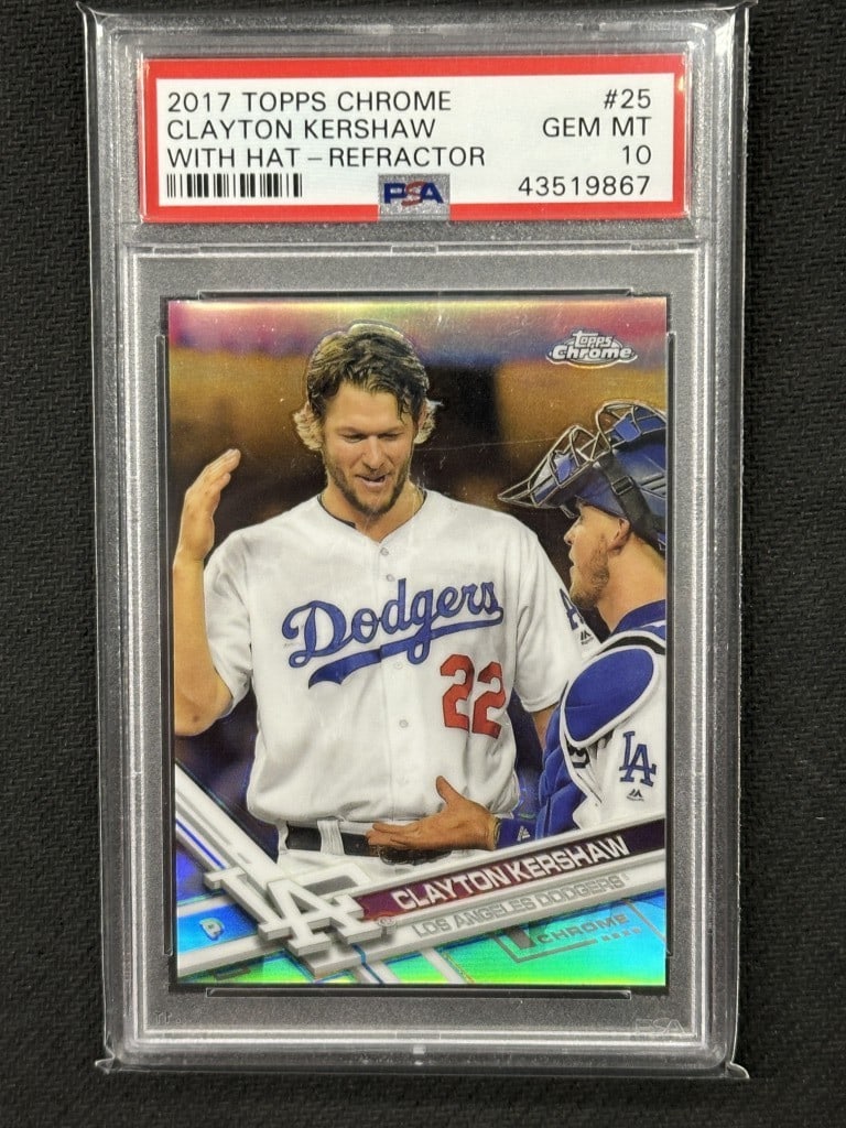 Clayton Kershaw 2017 Topps Chrome No Hat Variation PSA 10 (1 of 2)